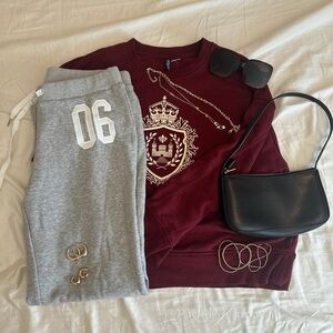 Divided Maroon Sweatshirt
